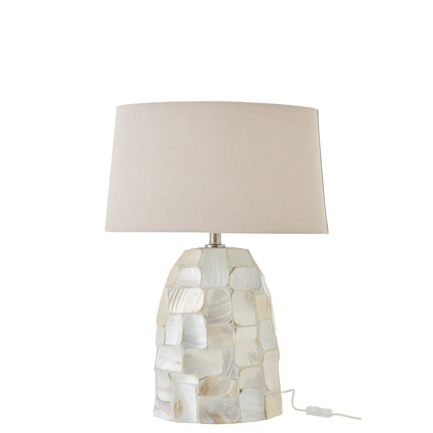 Tafellamp Pareleffect Schelp Gebroken Wit/Lichtbeige J-Line
