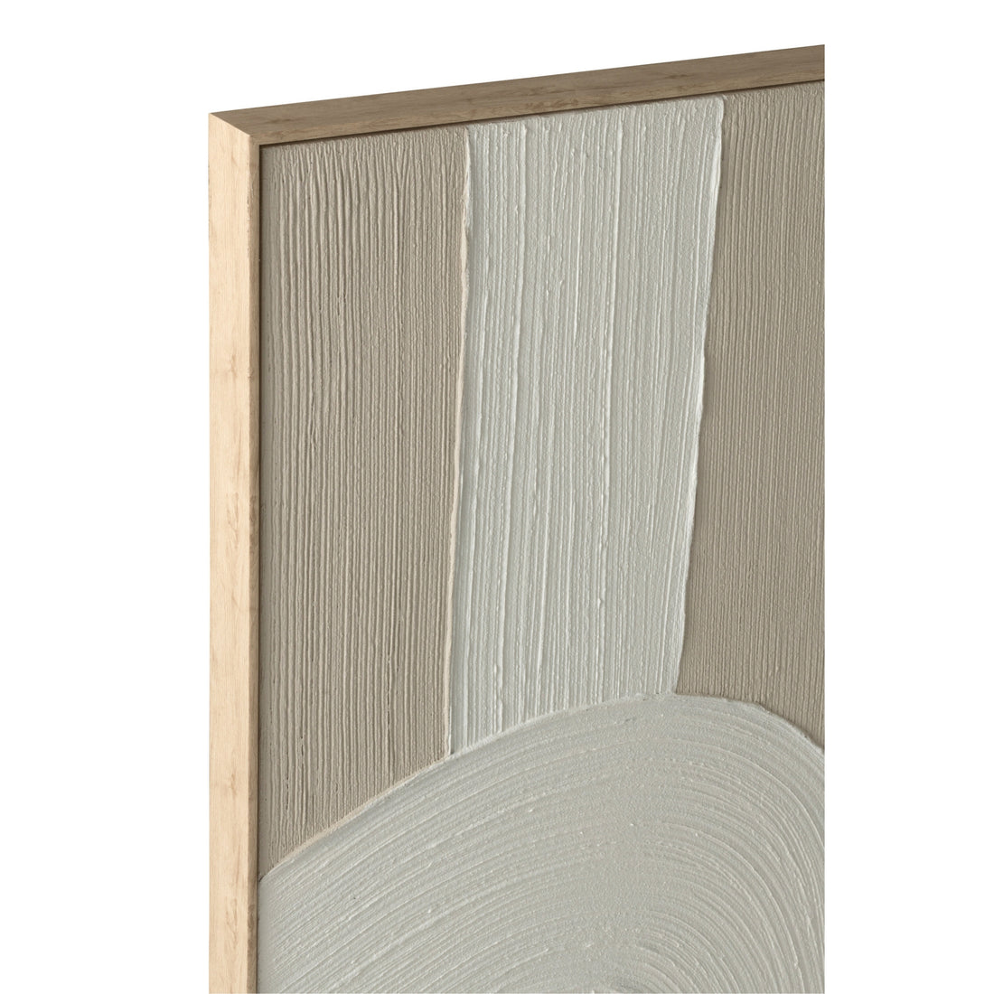 Schilderij Lijnen Dennenhout Wit/Lichtbeige J-Line