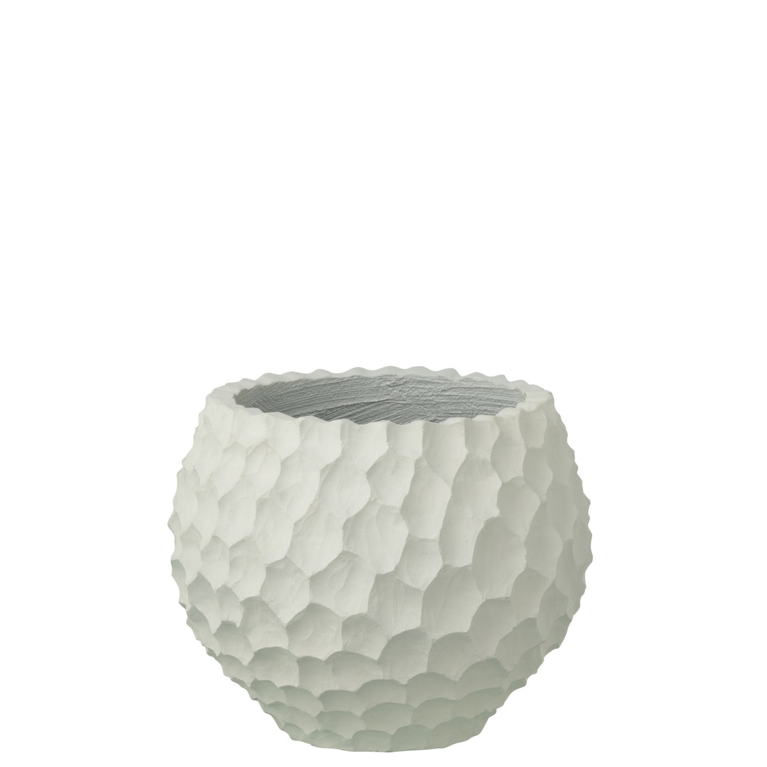 Bloempot Inkepingen + Buiten Zand Wit Small J-Line