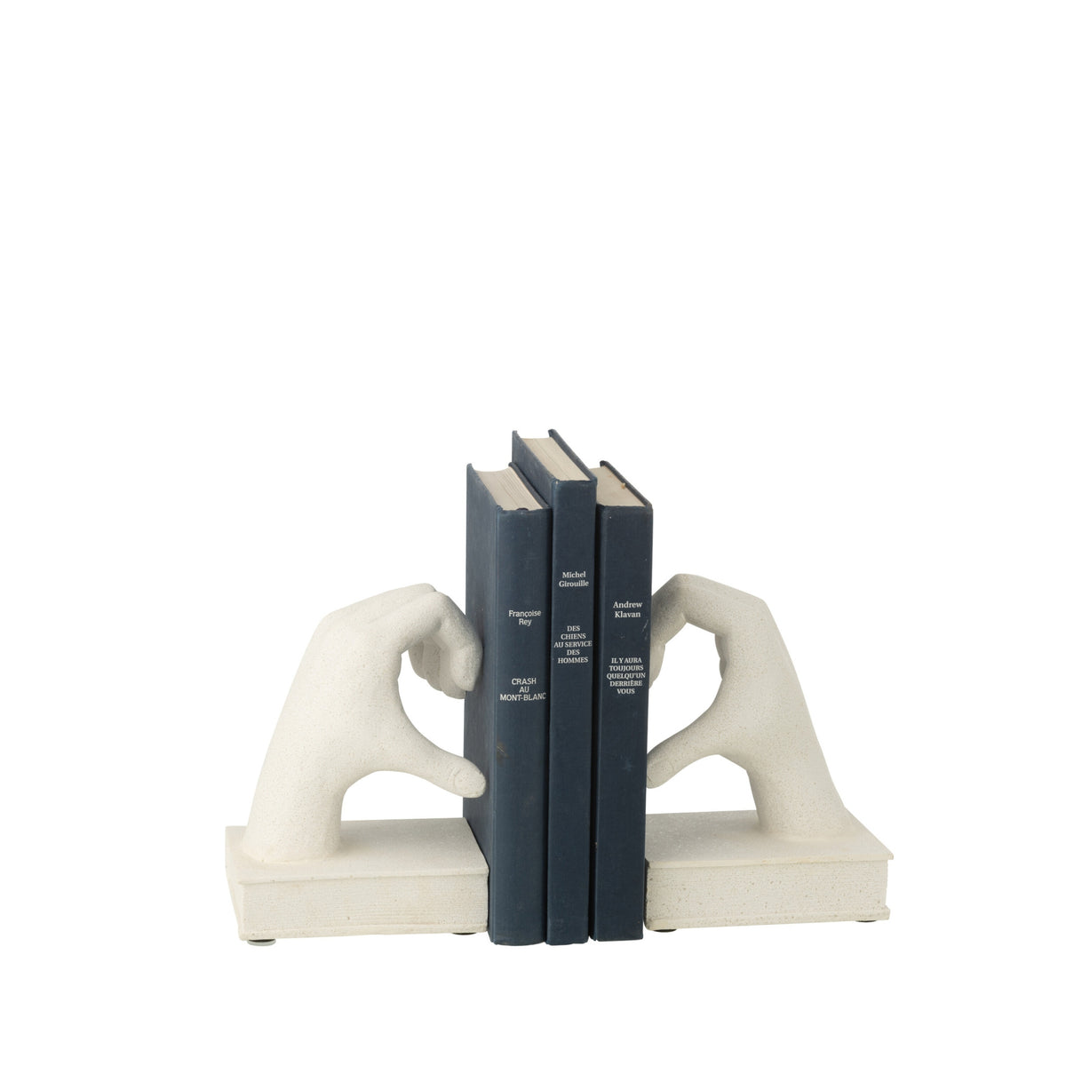 2er-Set Buchstützen Hände Love Polyresin Weiß J-Line