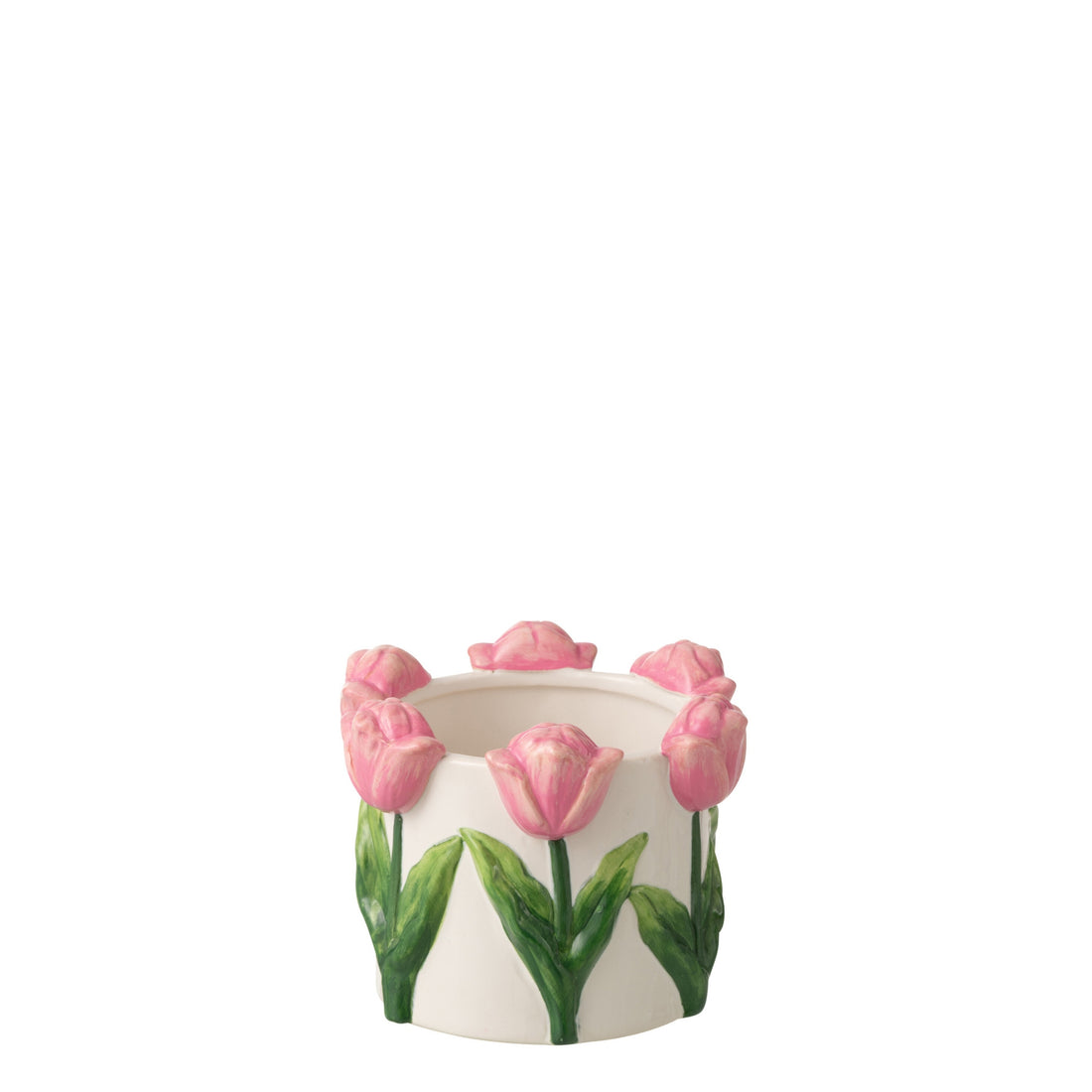 Bloempot Tulp Keramiek Wit/Lichtroze Small J-Line