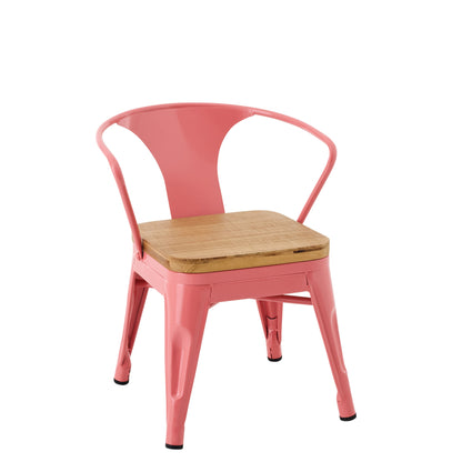 Kinderstoel Evi Ijzer/Multiplex Donkerroze J-Line