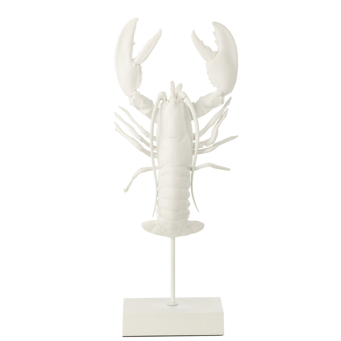 Kreeft Op Voet Polyresin Wit J-Line