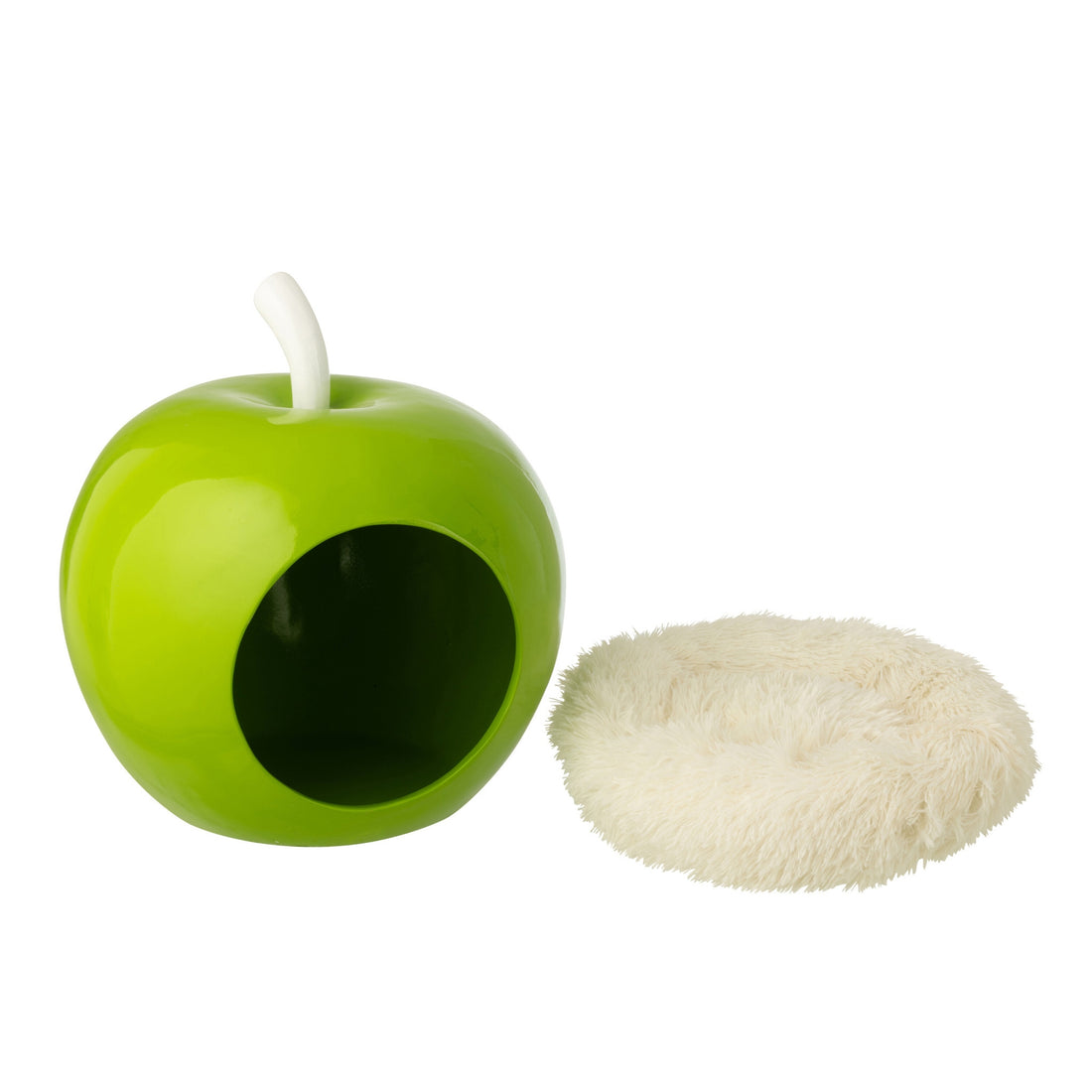 Kattenmand Appel Polyresin Groen/Wit J-Line