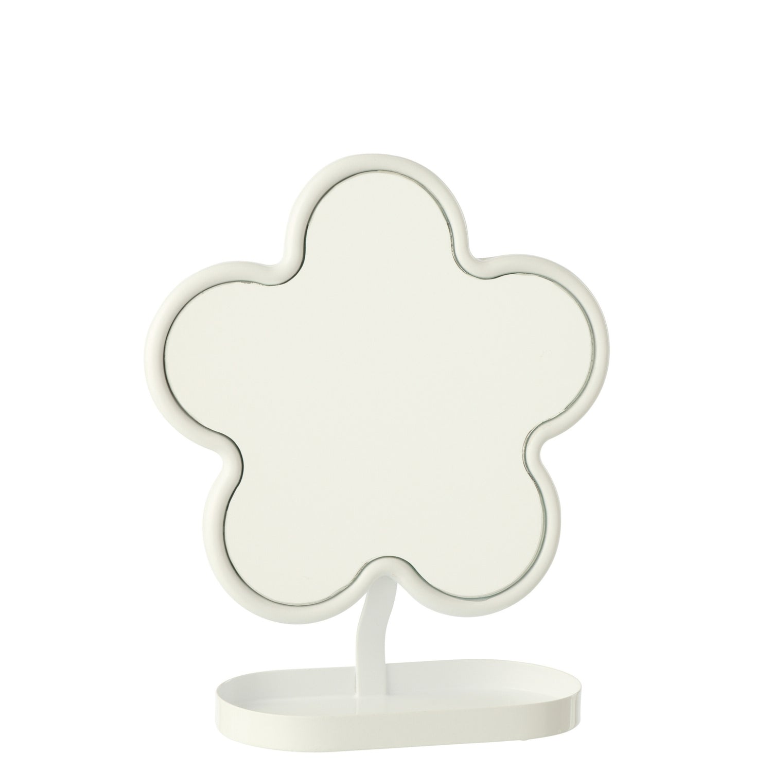 Tafelspiegel Bloem Ijzer Wit J-Line