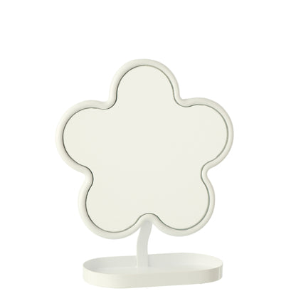 Tafelspiegel Bloem Ijzer Wit J-Line