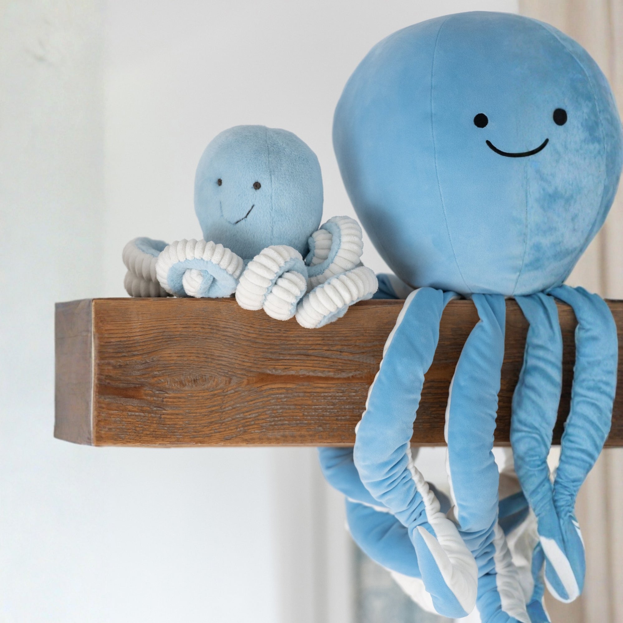 Octopus Polyester Muntgroen/Lichtblauw Assortiment Van 2 J-Line