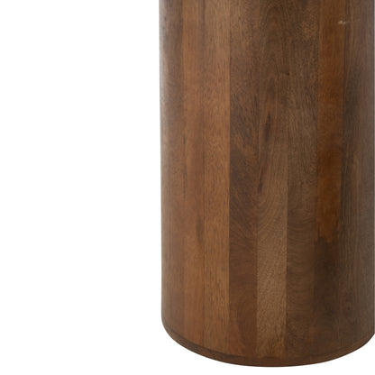 Bijzettafel Rond Marmer Terracotta/Donkerbruin set van 2 J-Line