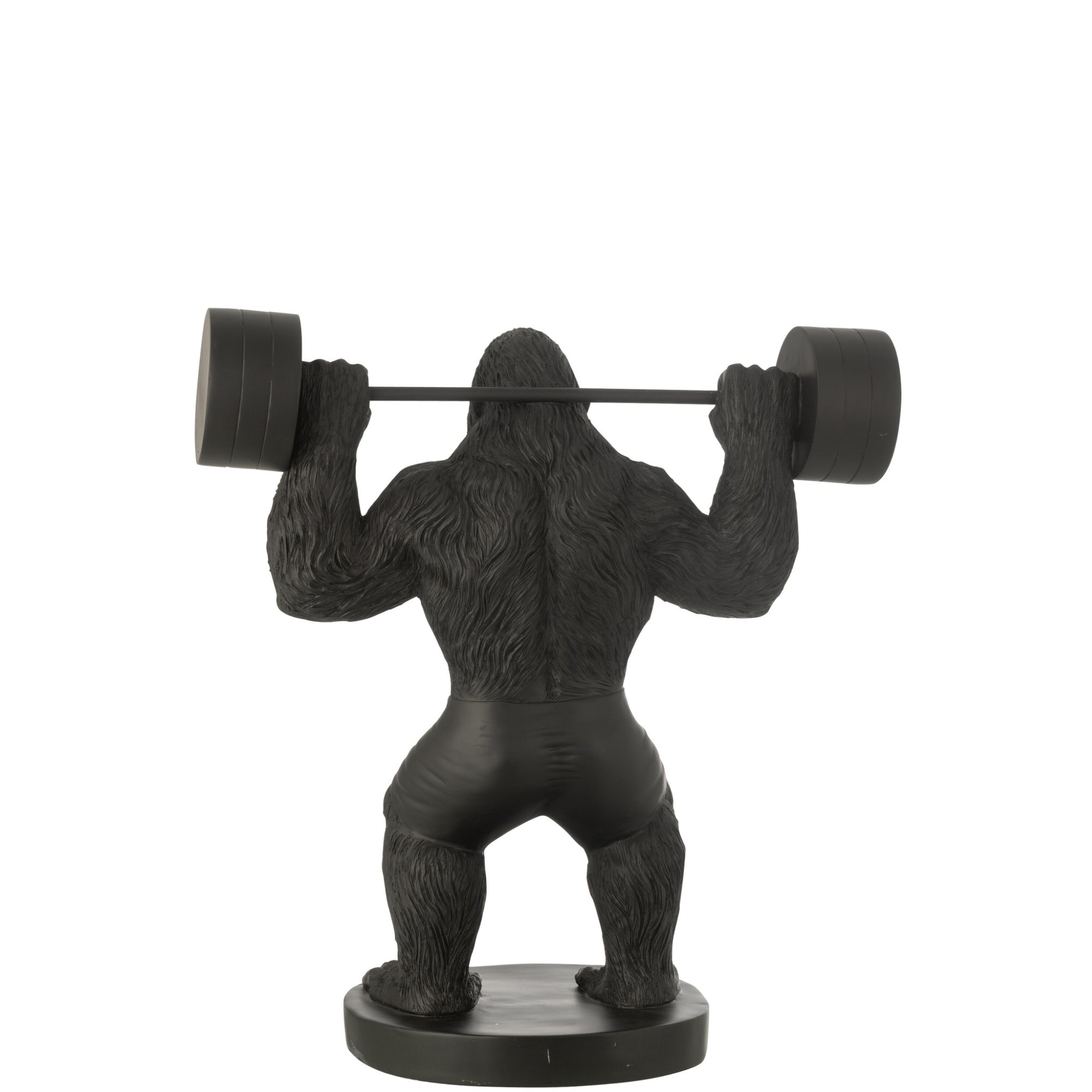 Gorilla Gewichtheffen Polyresin Zwart Large J-Line