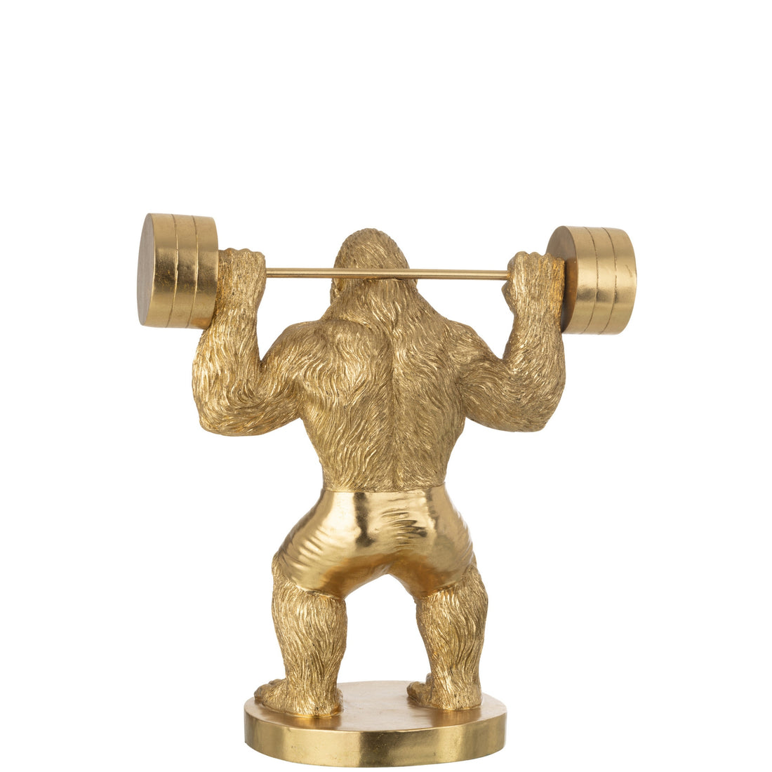 Gorilla Gewichtheffen Polyresin Goudkleurig Large J-Line