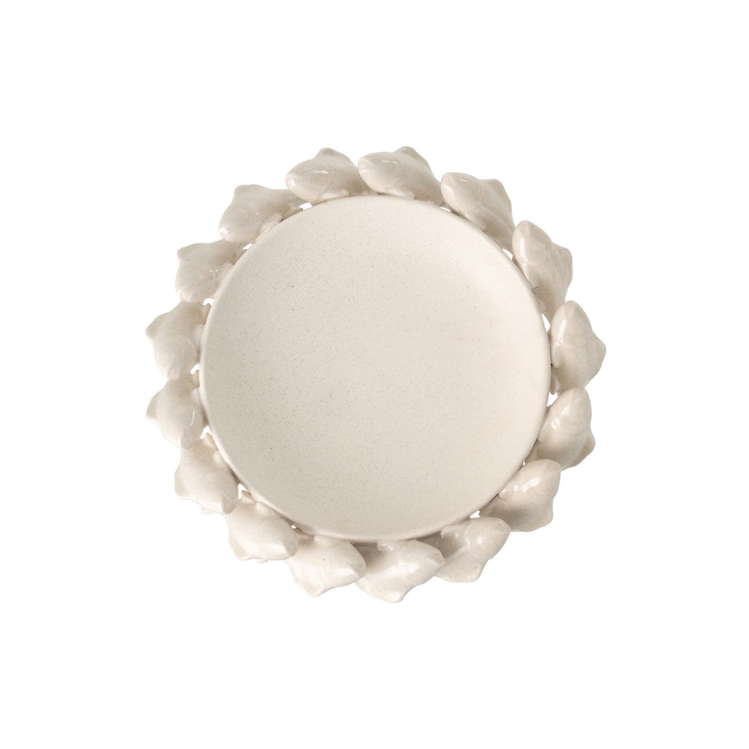 Sierschaal Vis Keramiek Gebroken Wit J-Line