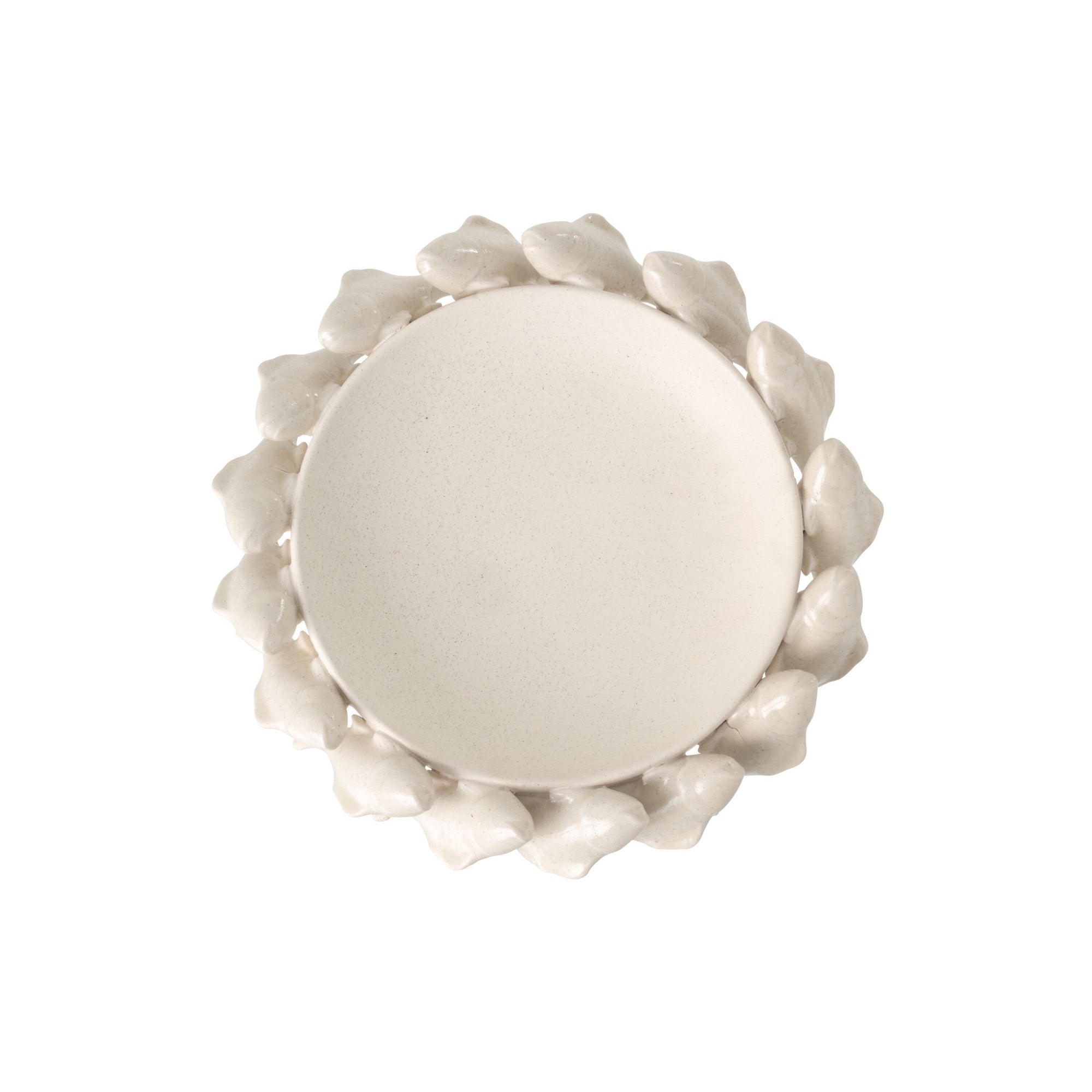 Sierschaal Vis Keramiek Gebroken Wit J-Line