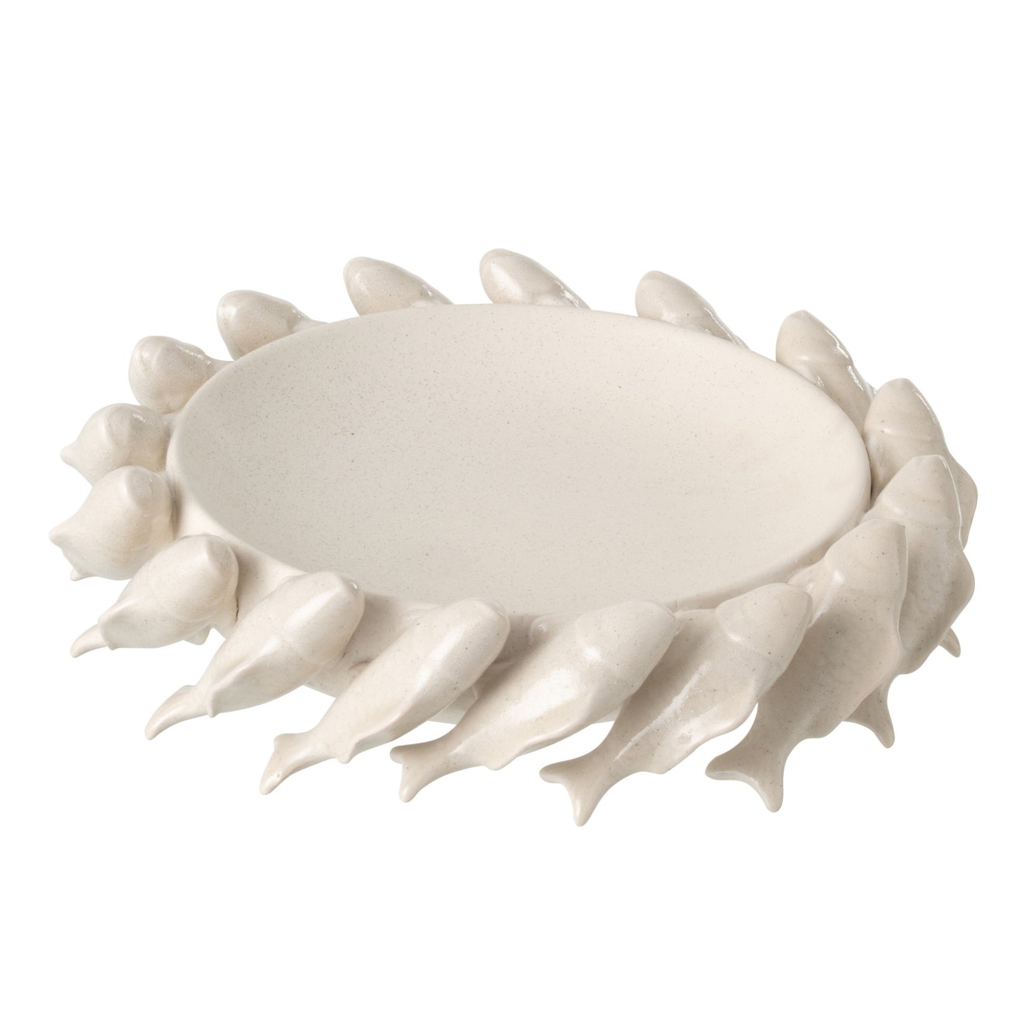 Sierschaal Vis Keramiek Gebroken Wit J-Line