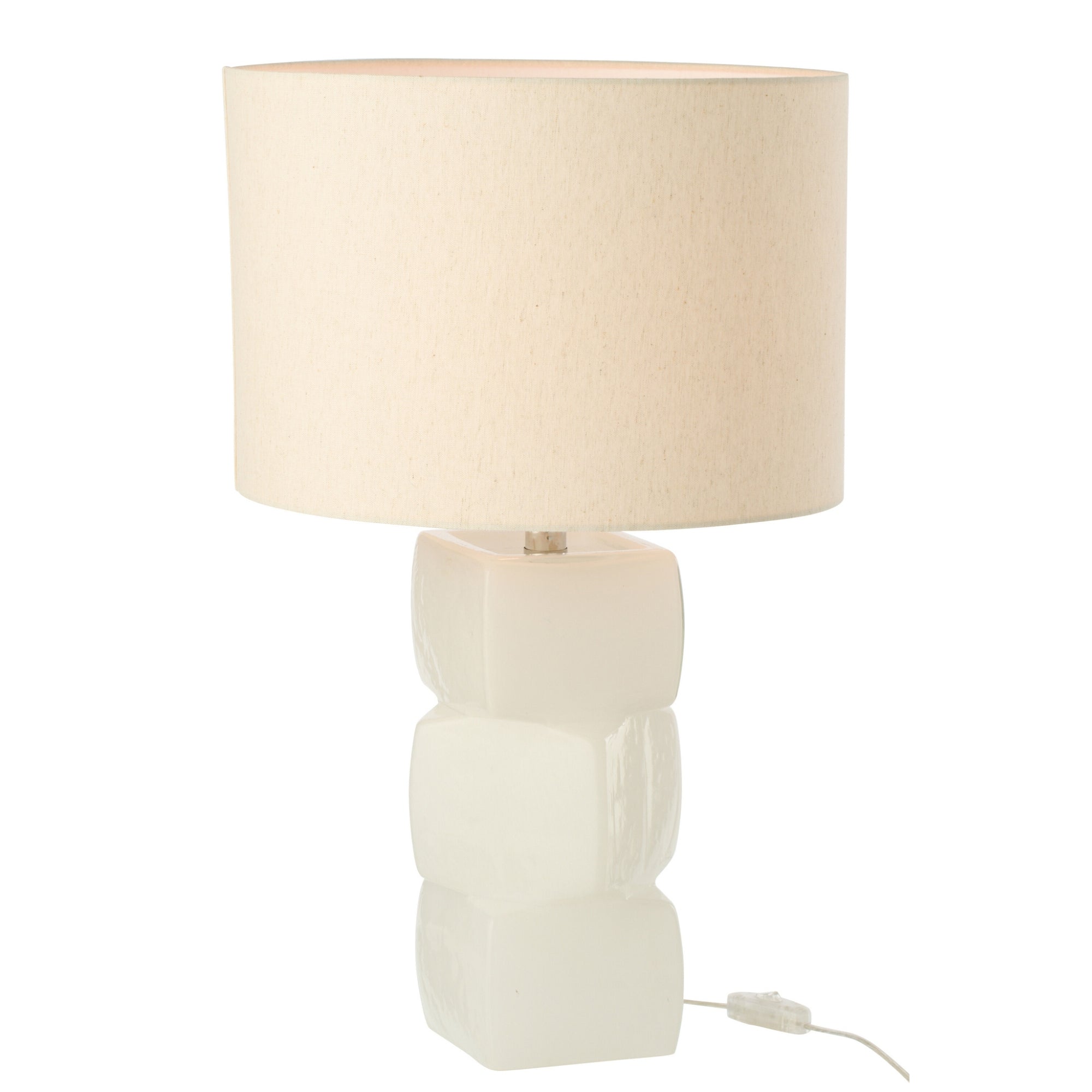 Tafellamp 3 Kubussen Glas Wit J-Line