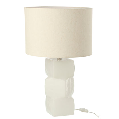 Tafellamp 3 Kubussen Glas Wit J-Line