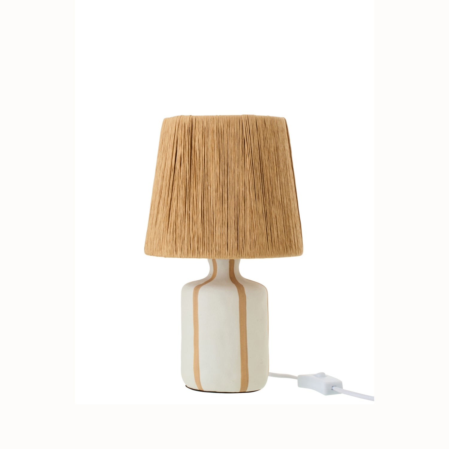 Tafellamp Gestreept Keramiek Naturel/Wit Small J-Line