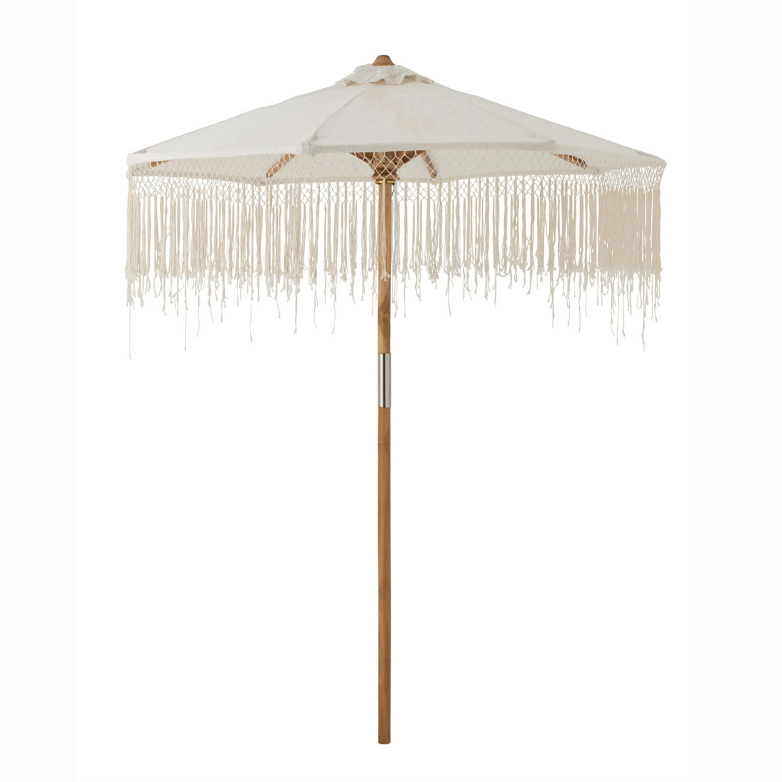 Parasol Macrame Hout Ecru J-Line