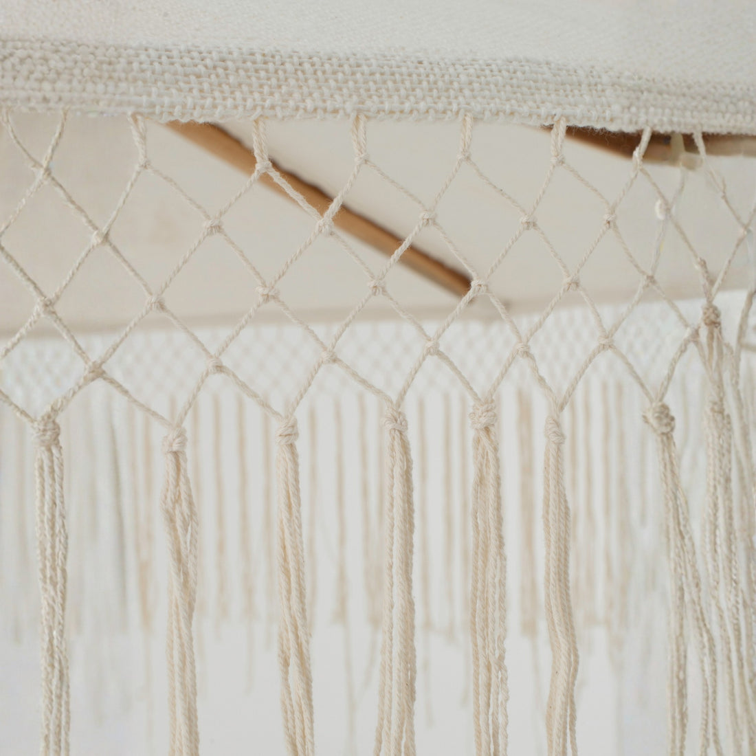 Parasol Macrame Hout Ecru J-Line