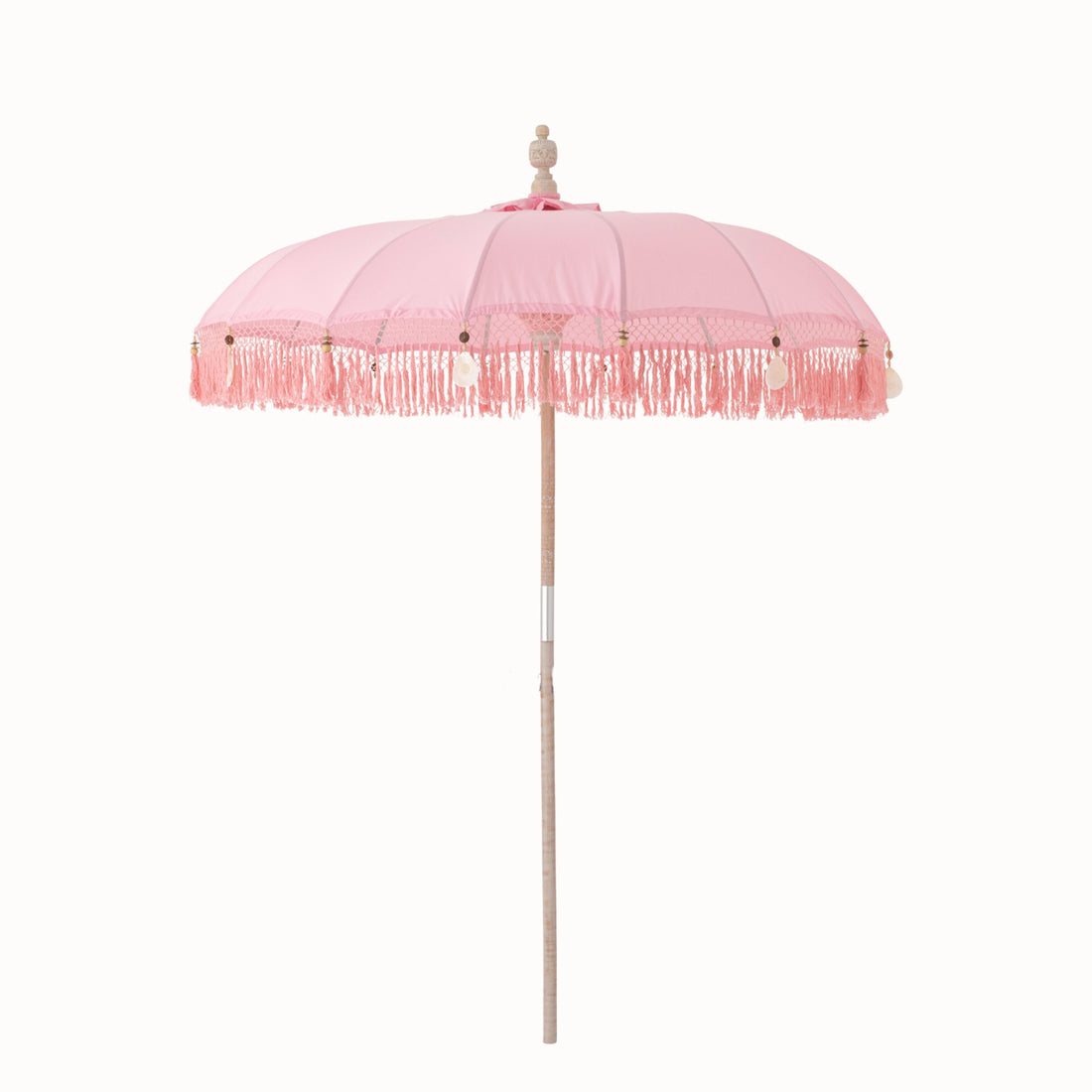 Parasol Bobbi Hout/Katoen Lichtroze J-Line