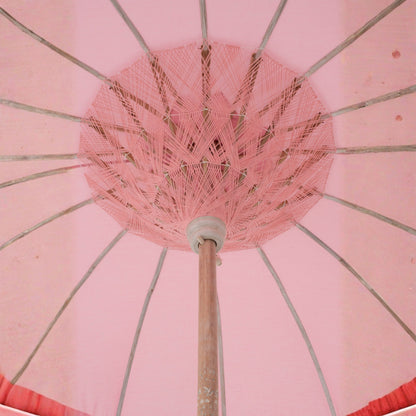 Parasol Bobbi Hout/Katoen Lichtroze J-Line