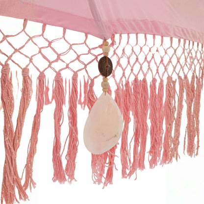 Parasol Bobbi Hout/Katoen Lichtroze J-Line