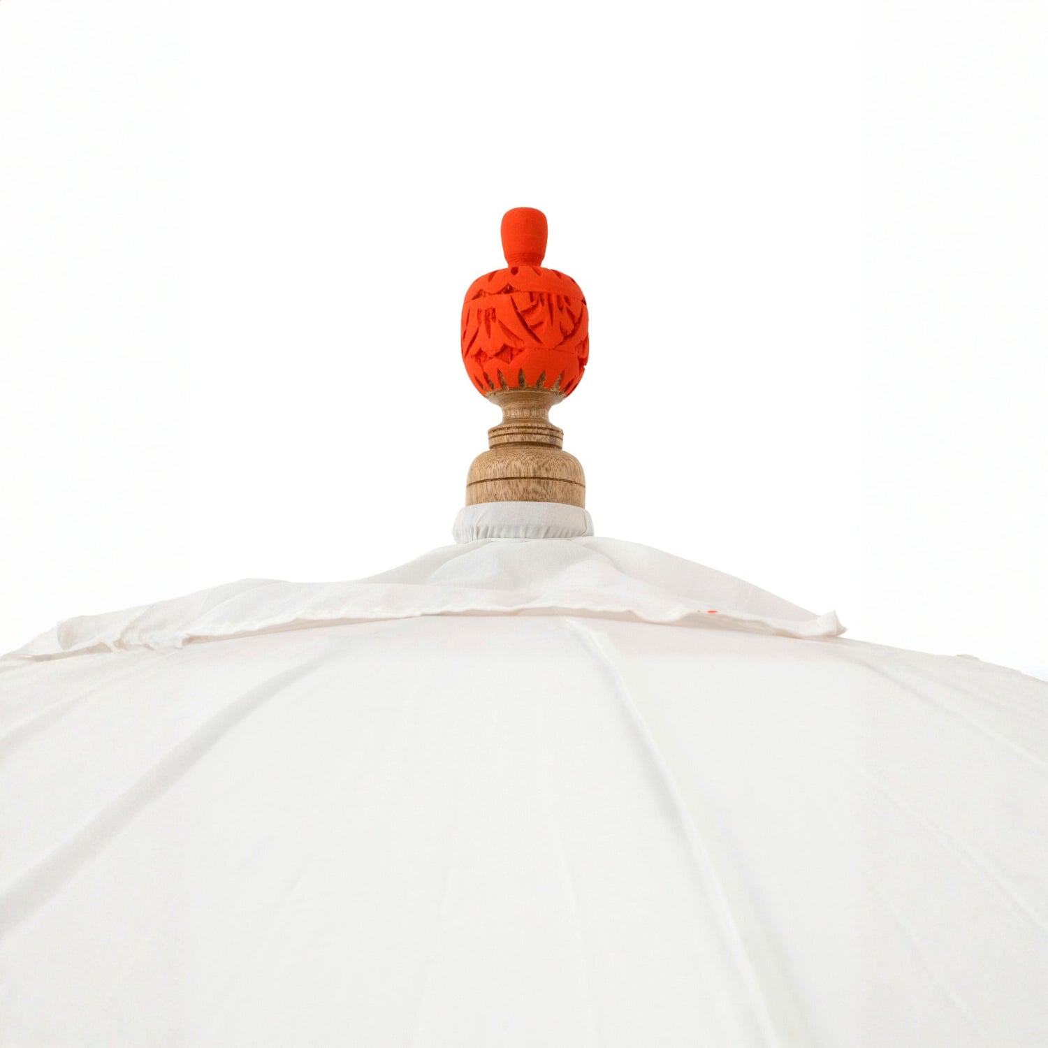 Parasol Flavie Hout/Katoen Ecru/Oranje J-Line