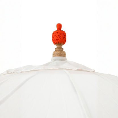Parasol Flavie Hout/Katoen Ecru/Oranje J-Line