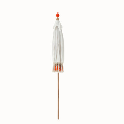 Parasol Flavie Hout/Katoen Ecru/Oranje J-Line