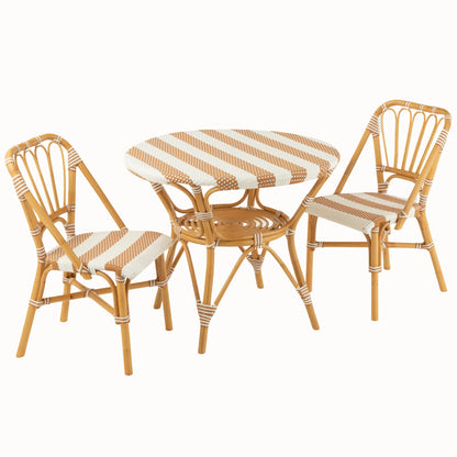 Eettafel Rotan Beige/Wit J-Line