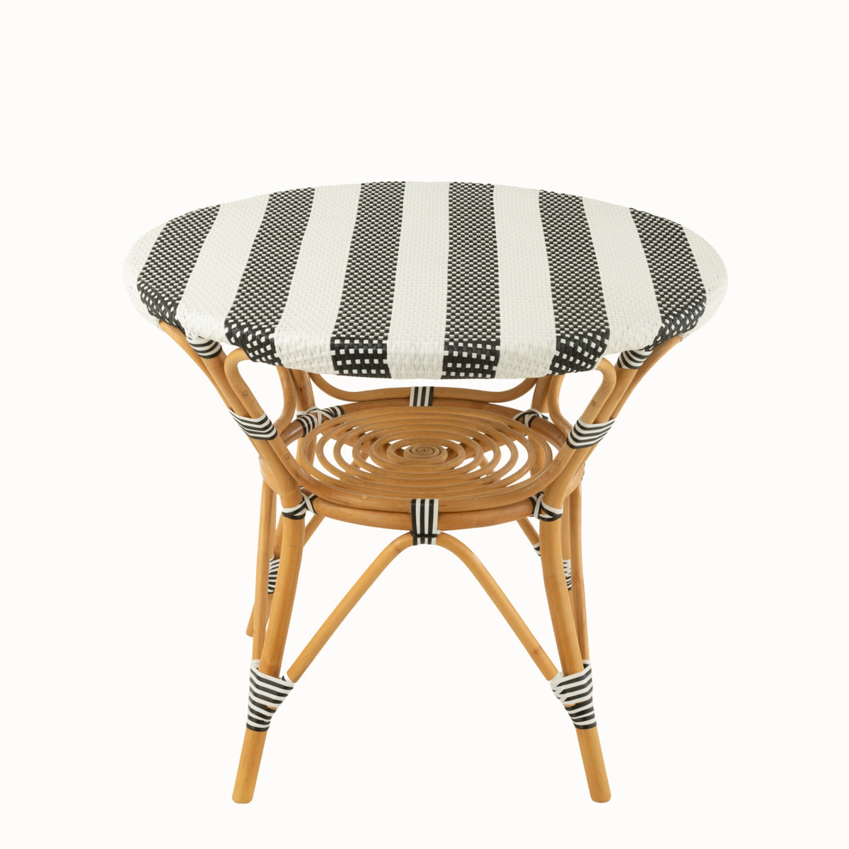 Esstisch Rattan Schwarz/Weiß J-Line