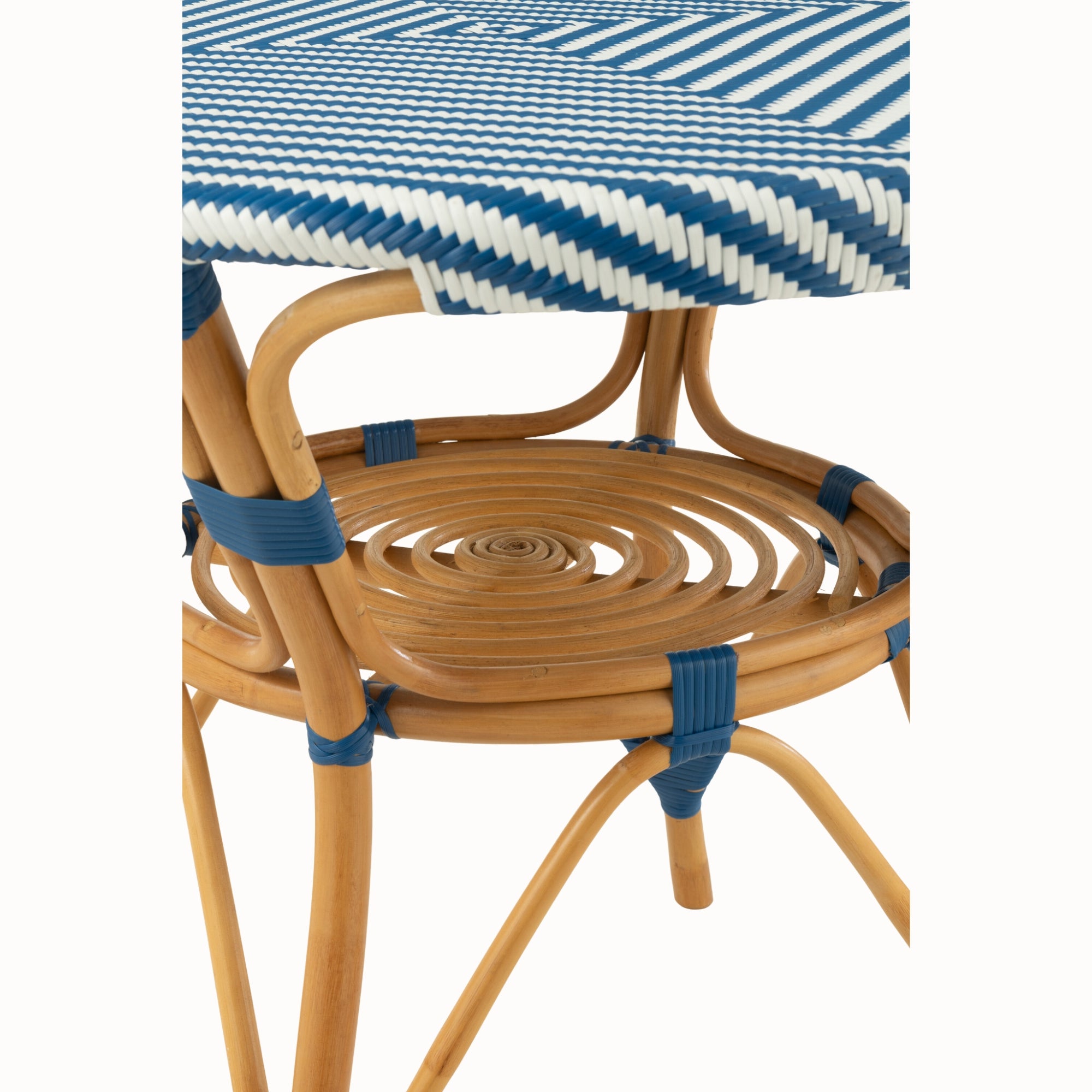 Eettafel Rotan Blauw/Wit J-Line