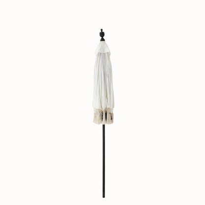 Parasol Flavie Hout/Katoen Ecru/Zwart J-Line
