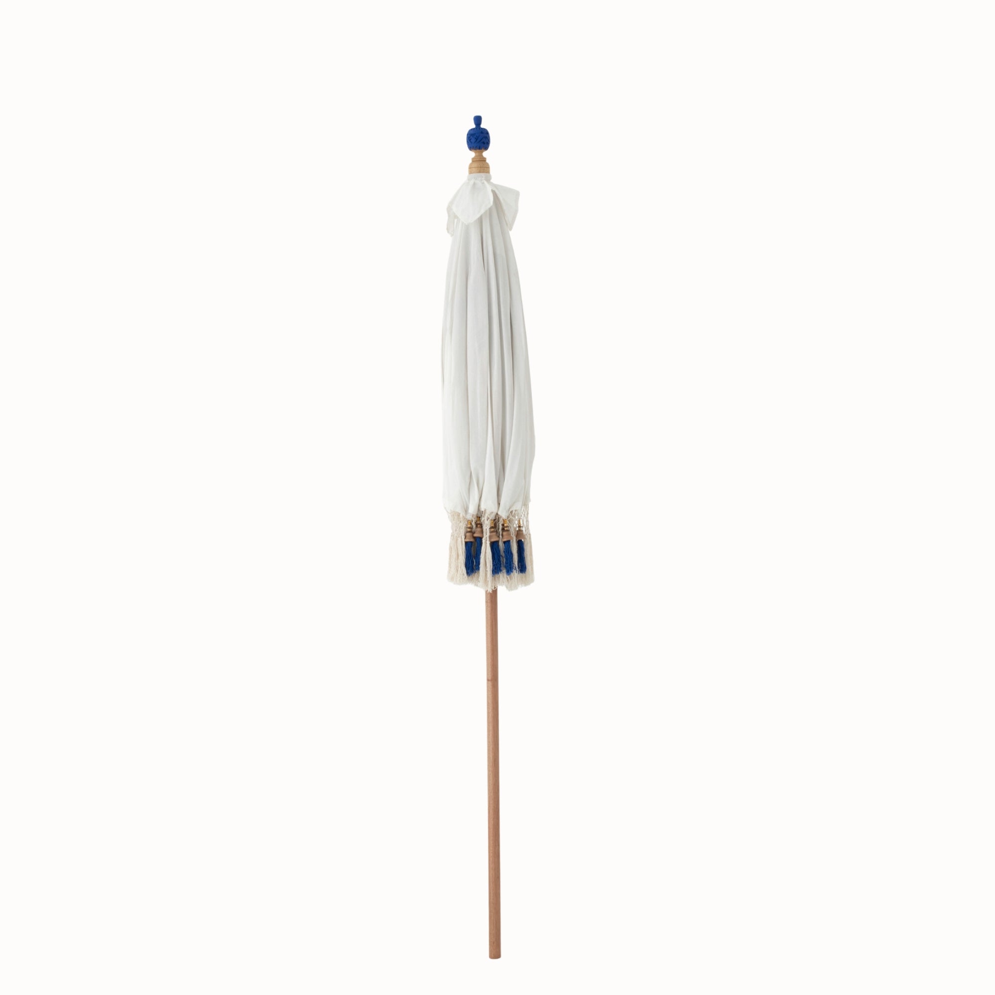 Parasol Flavie Hout/Katoen Ecru/Blauw J-Line