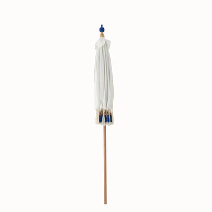 Parasol Flavie Hout/Katoen Ecru/Blauw J-Line