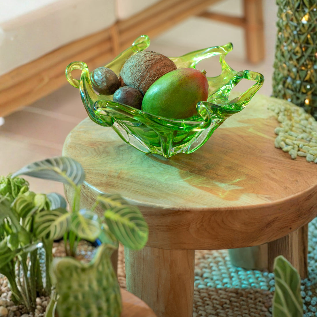 Decoratief Plateau Serena Glas Groen J-Line