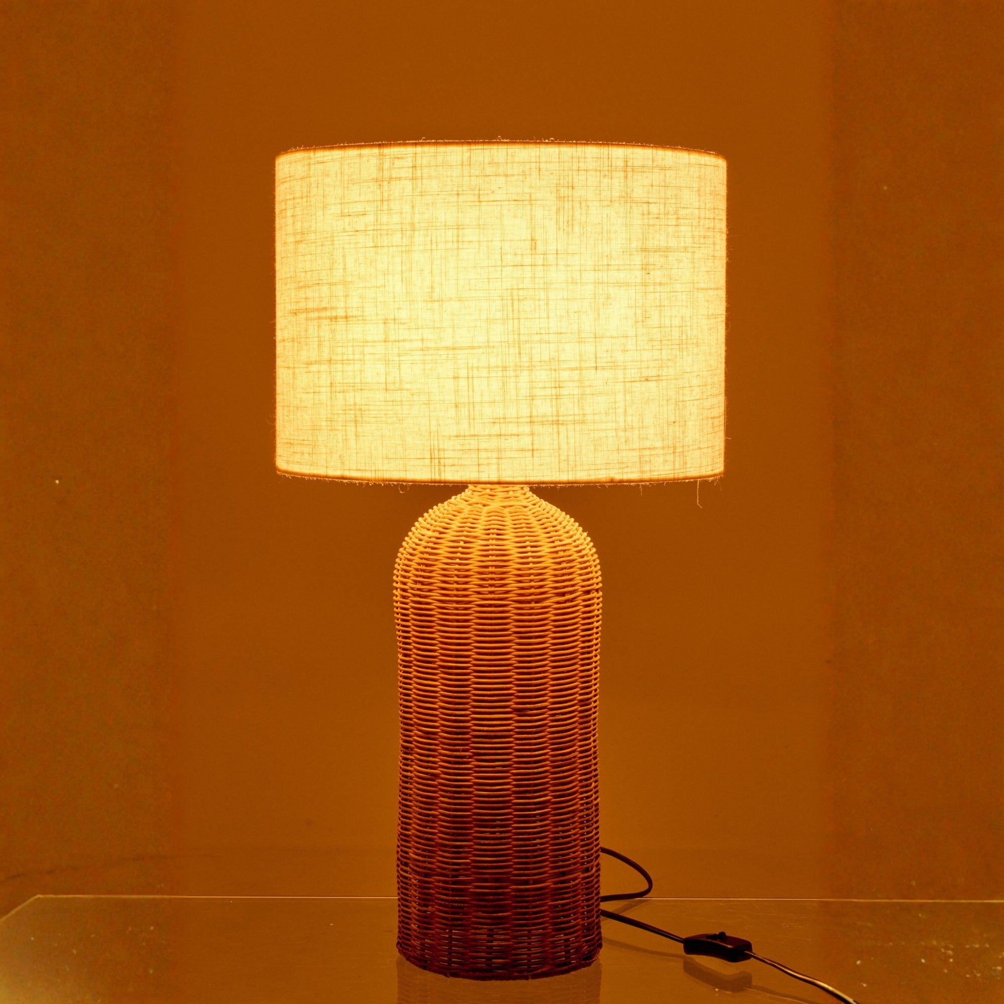 Tafellamp Cilinder Metaal Naturel/Ecru Small J-Line