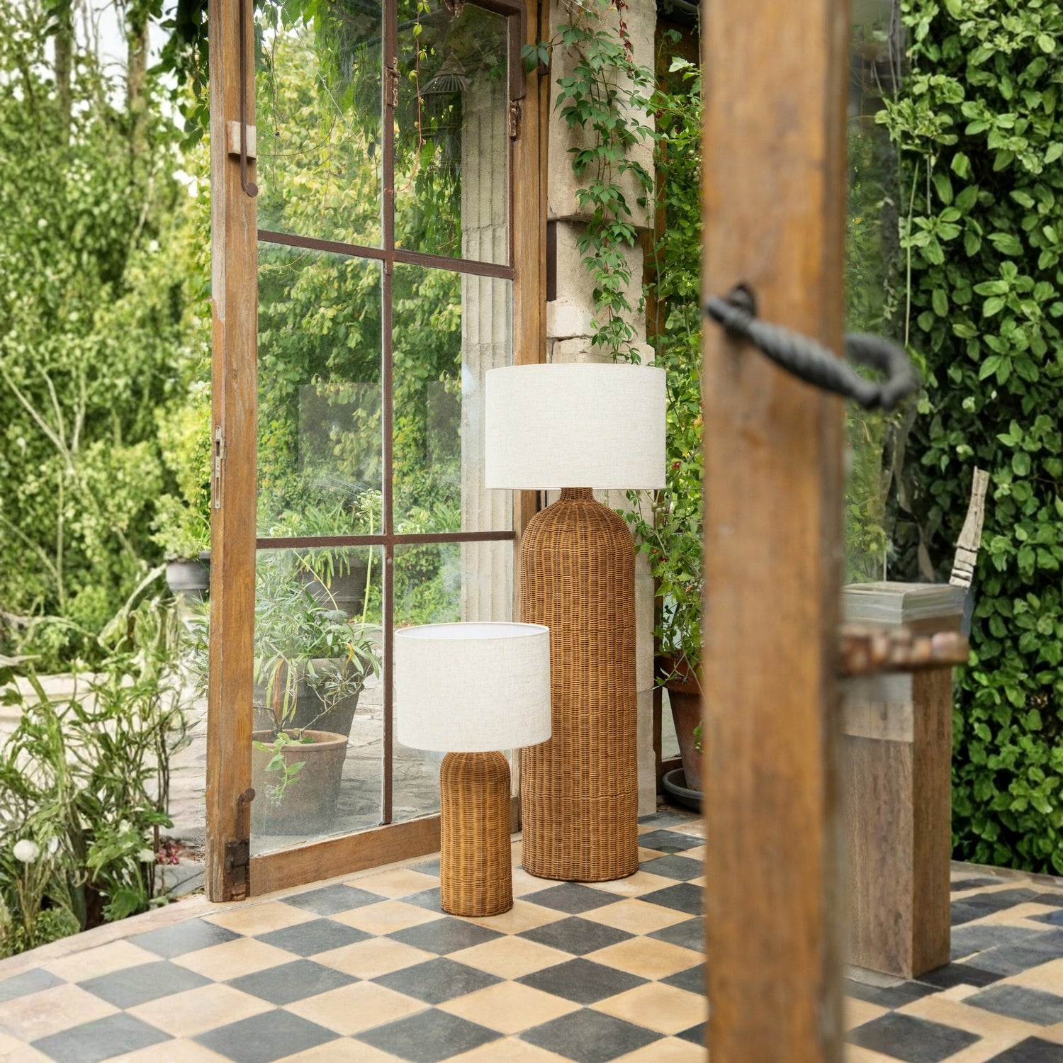 Tafellamp Cilinder Metaal Naturel/Ecru Small J-Line