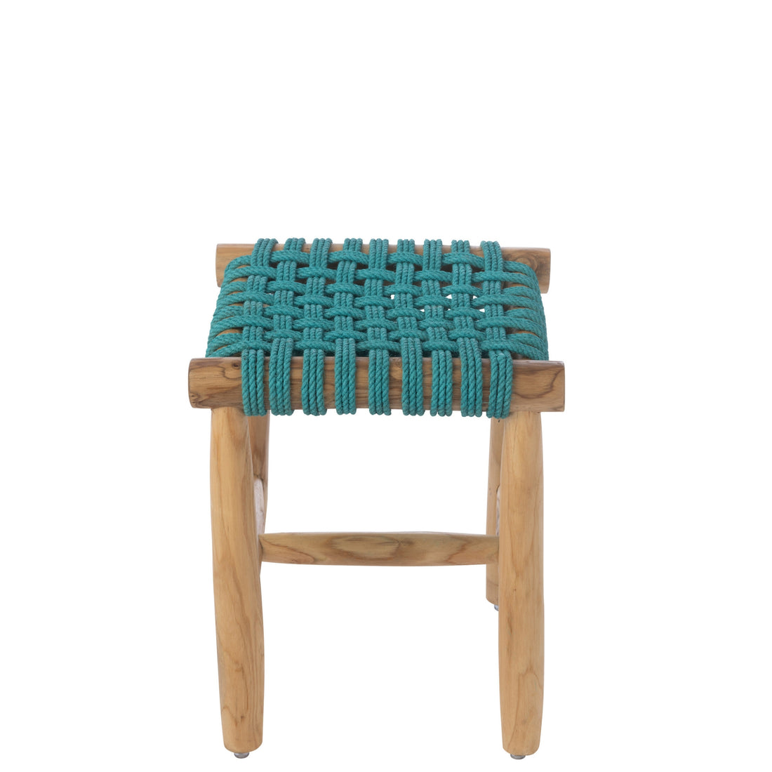 Kruk Teak Hout Turquoise J-Line