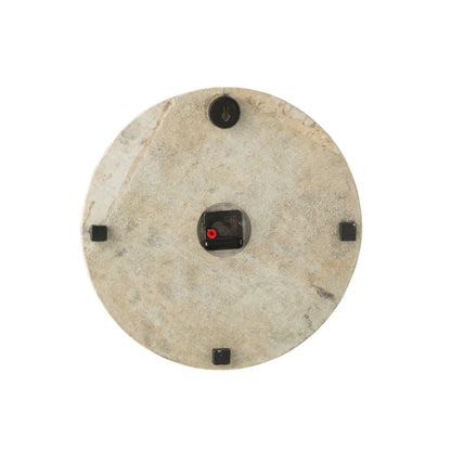 Wandklok Rond Marmer Beige/Zwart J-Line