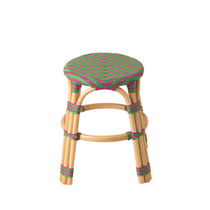 Outdoor Kruk Geo Rond Rotan Roze/Groen J-Line