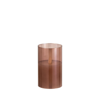 Ledlamp Blinkend Glas Bruin Small