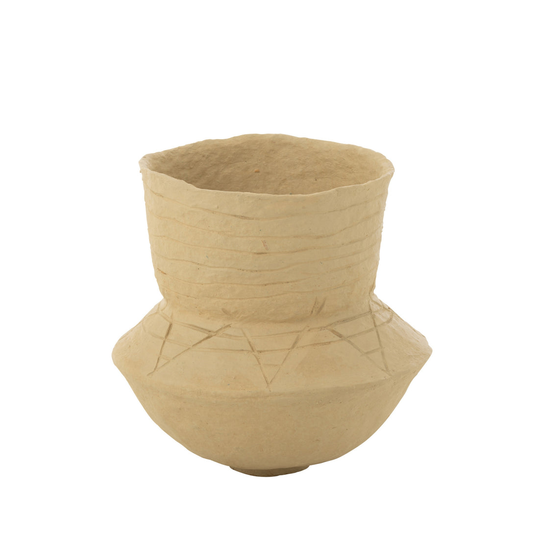 Pot Veda Papier Mache Naturel