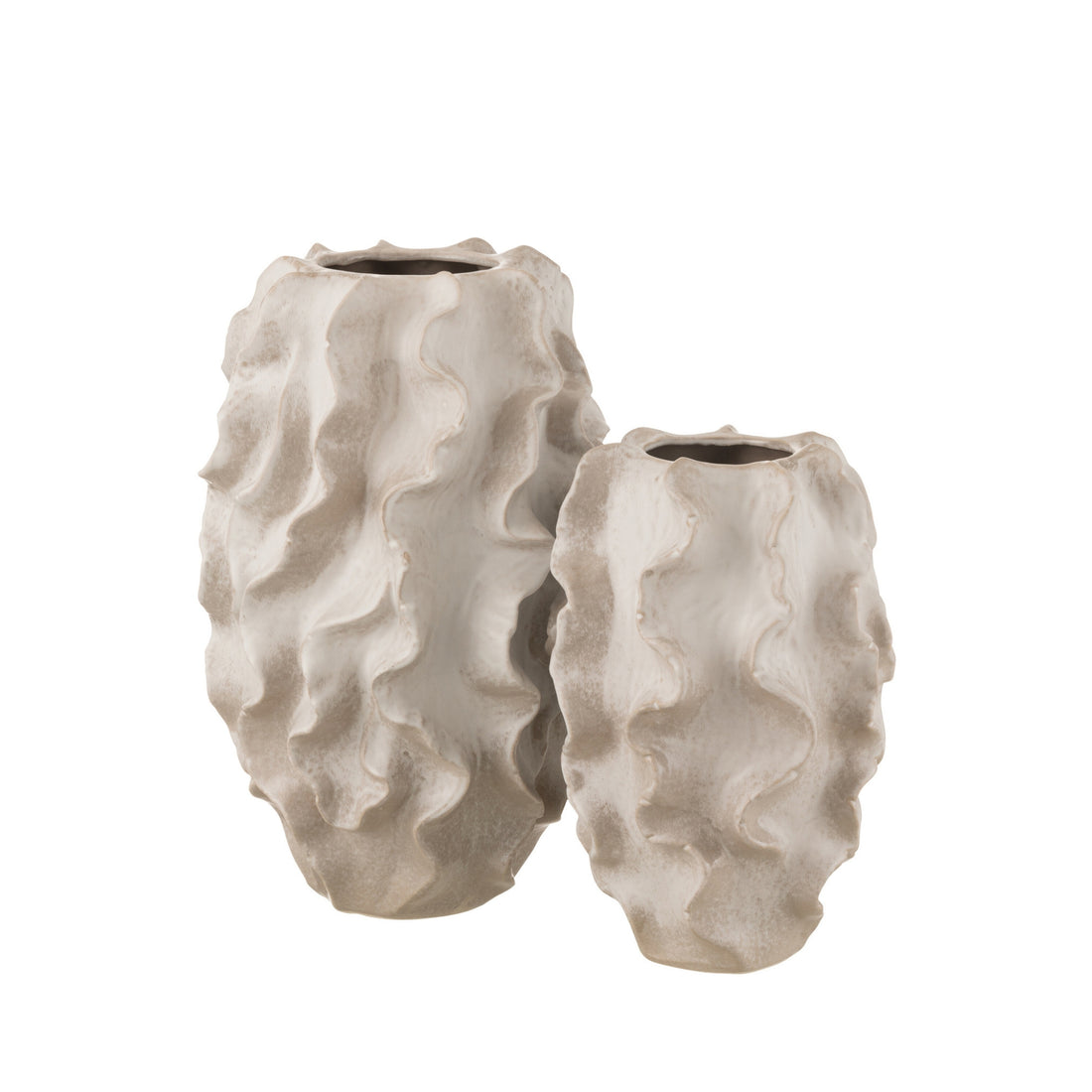 Vaas Abstract Golven Keramiek Beige Small J-Line