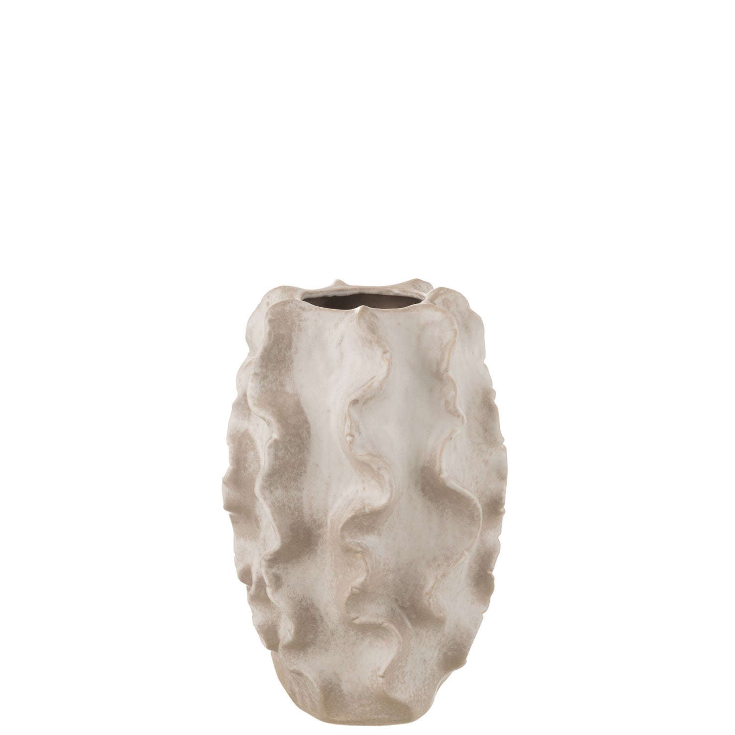 Vaas Abstract Golven Keramiek Beige Small J-Line