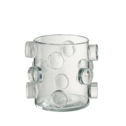 Vaas Pebbles Glas Transparant Small L21,5xB21,5xH20,5cm J-Line