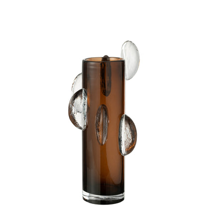 Vaas Steggy Glas Bruin Small L18,5cmxB18,5cmxH37cm J-Line