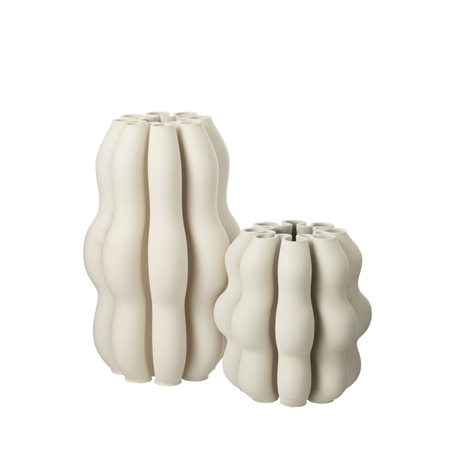 Vaas Naos Keramiek Beige Large Dia23cmxH40cm J-Line