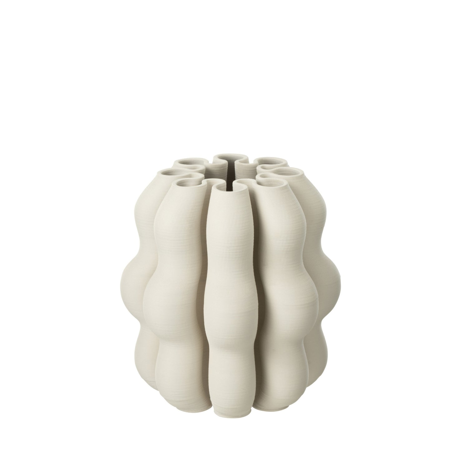 Vaas Naos Keramiek Beige Small Dia 23cmxH25cm J-Line