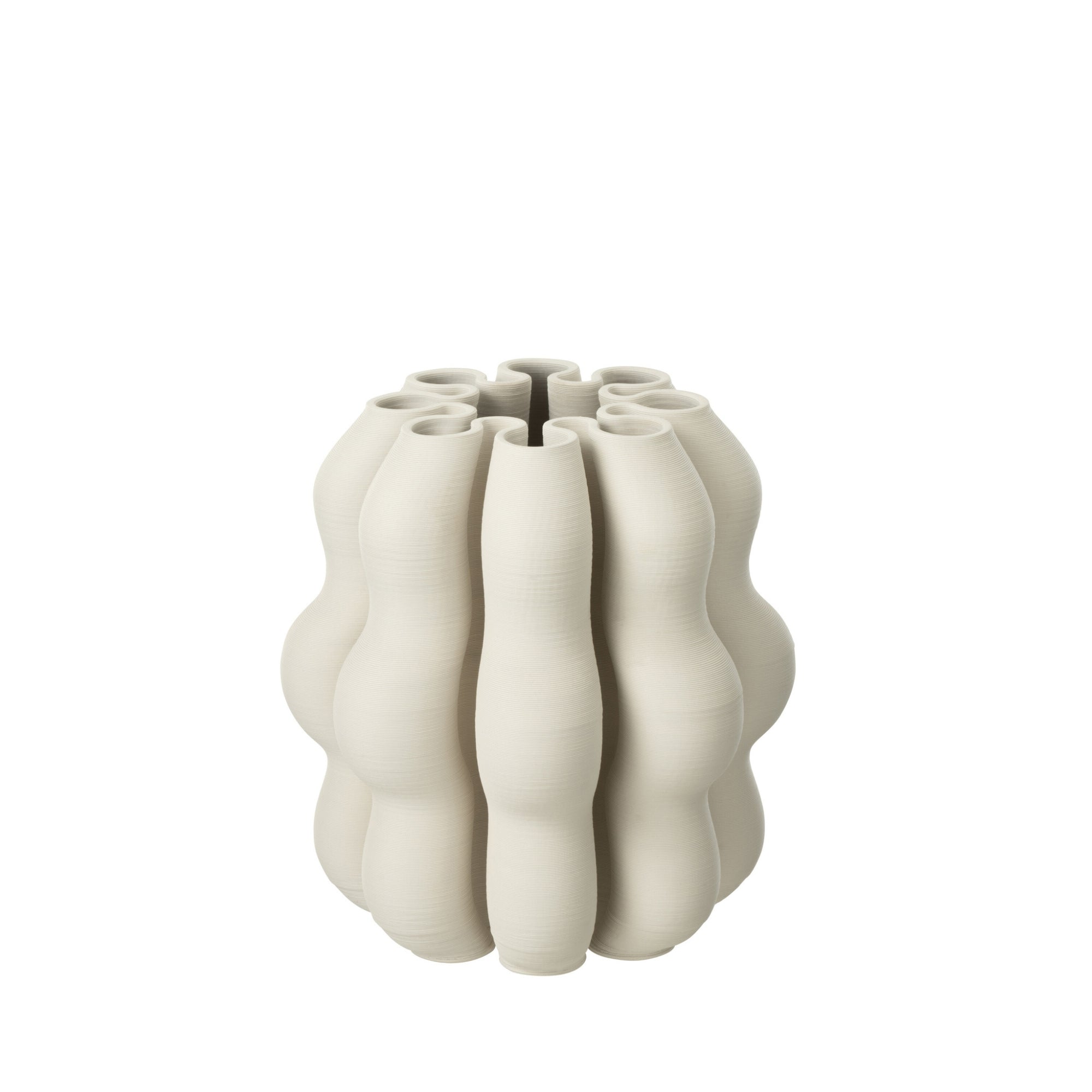 Vaas Naos Keramiek Beige Small Dia 23cmxH25cm J-Line