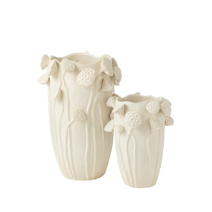 Vaas Botanica Lotus Klei Beige Small